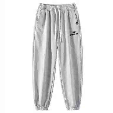 三体 水滴系列 美式复古多巴胺百搭简约基础款个性字母印花舒适宽松时尚高街日常通勤束脚休闲裤 男女同款