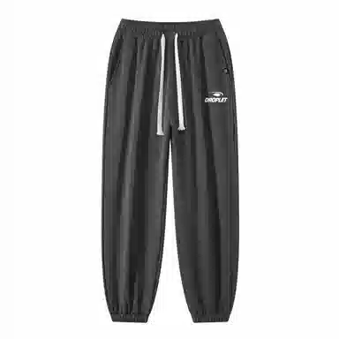 三体 水滴系列 美式复古多巴胺百搭简约基础款个性字母印花舒适宽松时尚高街日常通勤束脚休闲裤 男女同款