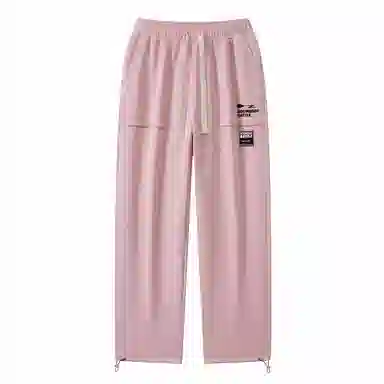 三体 末日之战系列 简约基础款字母印花宽松学生多巴胺高街潮牌复古美式百搭垂感自然中腰脚口抽绳两用直筒休闲裤 男女同款