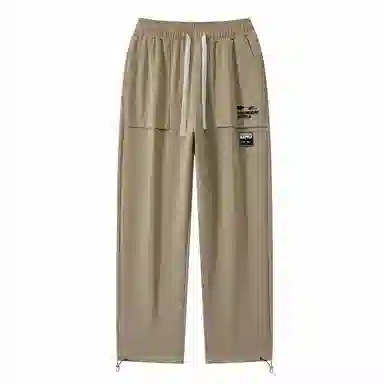 三体 末日之战系列 简约基础款字母印花宽松学生多巴胺高街潮牌复古美式百搭垂感自然中腰脚口抽绳两用直筒休闲裤 男女同款