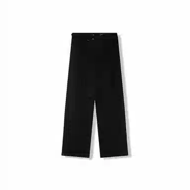 我是大卫 直筒阔腿纯色中腰休闲裤 男款 黑色