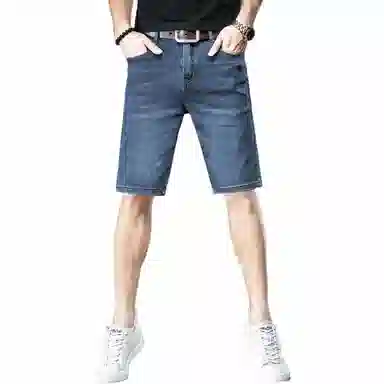 贵色 夏季 高端薄款直筒中裤潮流牛仔短裤 男女同款