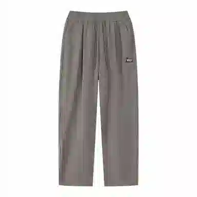 三体 水滴系列 冰丝垂感透气薄款简约基础直筒百搭宽松阔腿纯色美式复古高街潮牌学院风多巴胺学生显瘦时尚休闲裤 男女同款