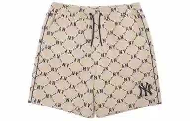 MLB SS22 Logo Print Shorts Beige