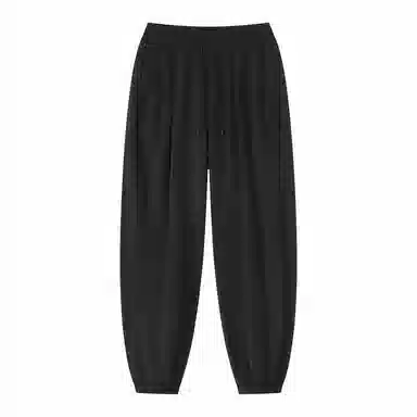 三体 水滴系列 冰丝显瘦垂感简约基础百搭宽松阔腿纯色松紧系绳束脚美式复古高街潮牌透气薄款日常学生多巴胺休闲裤 男女同款