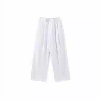 我是大卫 纯色简约垂坠感直筒宽松百搭休闲裤 男女同款