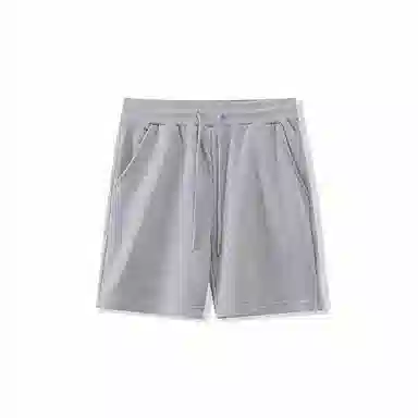 我是大卫 简约纯色系带直筒中腰薄款休闲短裤 男女同款