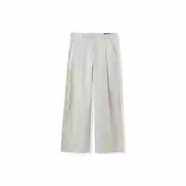 我是大卫 直筒垂感高腰拖地宽松休闲裤 男女同款 杏色