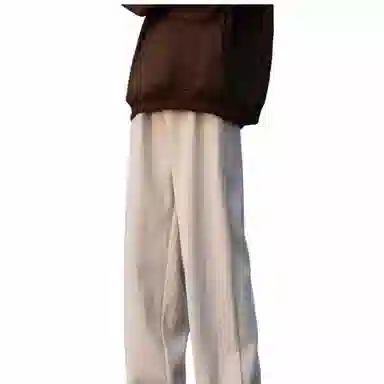 北极绒 美式高街宽松垂感百搭纯色直筒休闲裤 男款