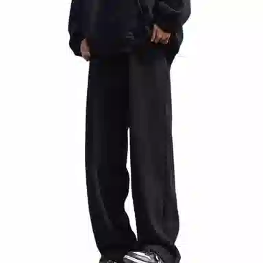 北极绒 美式高街宽松垂感百搭纯色直筒休闲裤 男款