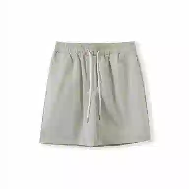 我是大卫 基础纯色百搭薄款抽绳直筒休闲短裤 男女同款