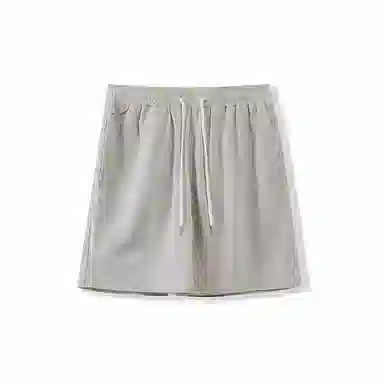 我是大卫 纯色简约抽绳直筒休闲短裤 男女同款