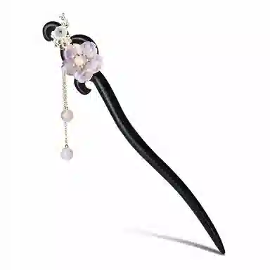 【以东方木韵礼献臻情】 凤凰涅磐 新中式檀木簪子 流苏步摇发钗 浪漫樱花小众高级感手工雕刻原创设计#好运 黑檀 发簪 女款