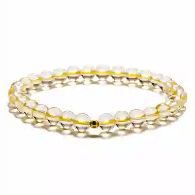 【匠心手作 18K金转运珠】 灵菲 吸金招财新中式小众简约高级感百搭显白手饰 财源滚滚有钱花#好运 黄水晶 手串 女款