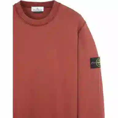 Stone Island Pullover Crewneck Sweatshirt Red Brown