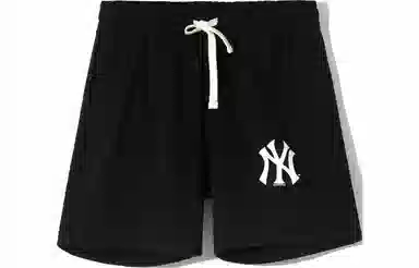 New Era x MLB Yankees Logo Drawstring Shorts Black