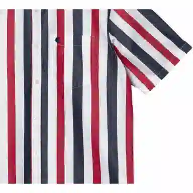 Carhartt WIP SS23 Logo Embroidered Pocket Striped Shirt Navy