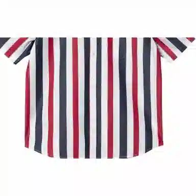 Carhartt WIP SS23 Logo Embroidered Pocket Striped Shirt Navy