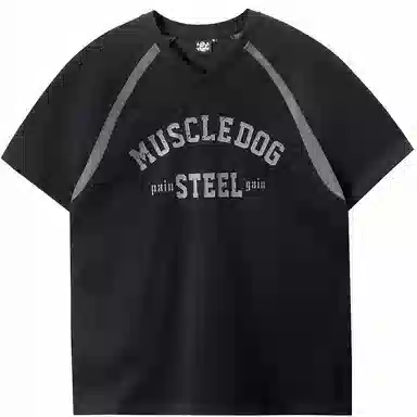 Muscle Dog V-Neck Loose Fit T-Shirt