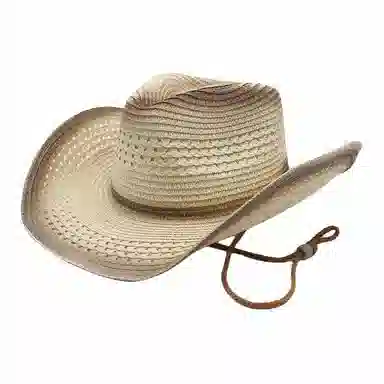 木林森 西部牛仔绑带复古户外防晒遮阳显脸小宽帽檐小草百搭海滩度假 草编 渔夫帽 男女同款情侣款