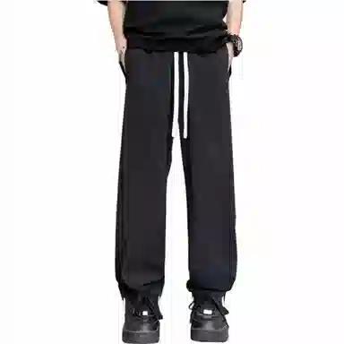 煦加 美式条纹直筒休闲裤 男款