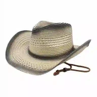 木林森 西部牛仔绑带复古户外防晒遮阳显脸小宽帽檐小草百搭海滩度假 草编 渔夫帽 男女同款情侣款