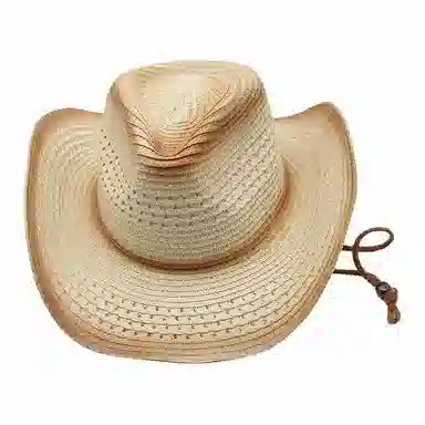 木林森 西部牛仔绑带复古户外防晒遮阳显脸小宽帽檐小草百搭海滩度假 草编 渔夫帽 男女同款情侣款