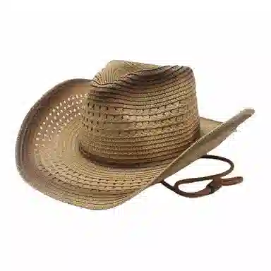 木林森 西部牛仔绑带复古户外防晒遮阳显脸小宽帽檐小草百搭海滩度假 草编 渔夫帽 男女同款情侣款