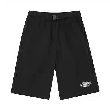 美特斯邦威 宽松纯色系带休闲短裤 男款