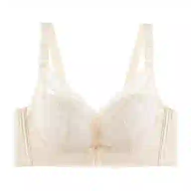 波波女神 小胸显大无钢圈侧收副乳调整型上托提拉抗菌无痕高弹舒适运动日常蕾丝文胸 女款 礼盒装