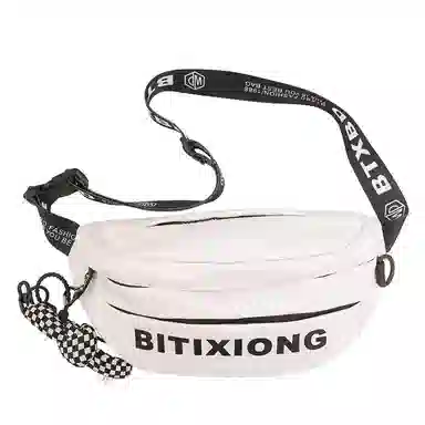 揽月 日系工装简约休闲纯色上课通勤百搭 尼龙 腰包 常规 男女同款情侣款 黑色/白色/红色/桔色