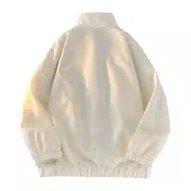 兰缪 美式百搭休闲宽松圆领运动长袖夹克外套 男女同款