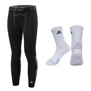 匹克 速干紧身训练打底裤薄款中腰健身套装 男款