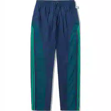 中国李宁 重燃系列 直筒宽松运动休闲裤 男款 深普蓝铜绿色