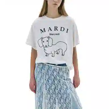 MARDI MERCREDI SS25 TSHIRT DDANJI CH.06_IVORY BLACK T