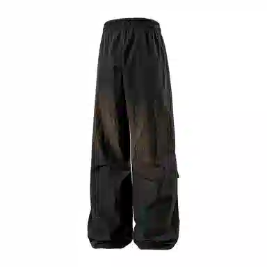 兰缪 日系基础款字母简约日常户外运动透气通勤舒适美式复古时尚百搭宽松直筒休闲裤 男女同款