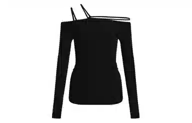 APEA Asymmetric Tie Shoulder Long Sleeve T-Shirt