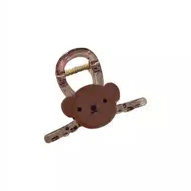 蒙妮 萌趣可爱小熊大号抓夹 亚克力 发夹 男女同款情侣款