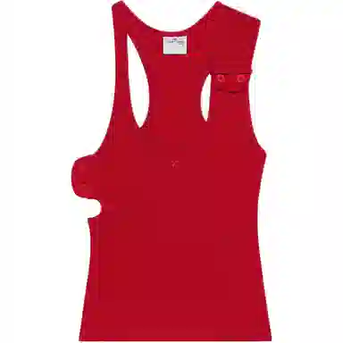 COURREGES SS25 90'S RIB TANK TOP Ruby