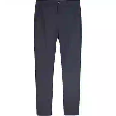 才子 纯色微弹中腰拉链修身直筒休闲裤 男款