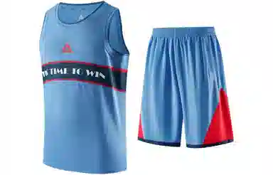 匹克 篮球训练系列 吸湿透气篮球套装 男款 灰蓝
