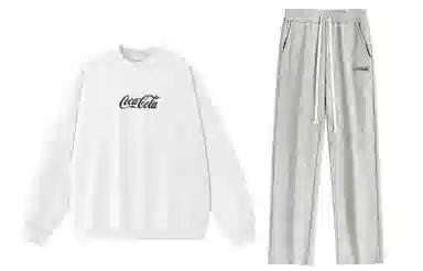 Coca-Cola Logo Embroidered Sweatshirt Set