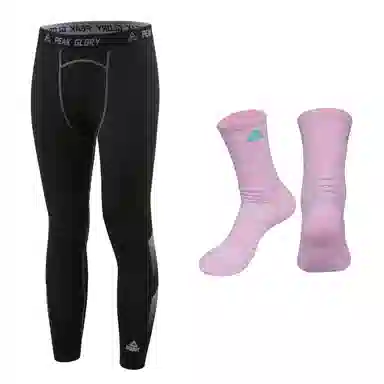 匹克 速干紧身训练打底裤薄款中腰健身套装 男款