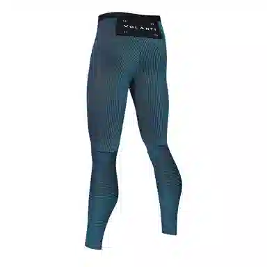 沃兰迪 螺纹智旋炫彩跑步健身田径马拉松控温紧身运动长裤 男女同款