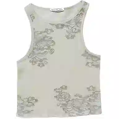 Acne Studios FW24 Lace Vest Gray Green