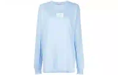 Alexander Wang Logo Long Sleeve T-Shirt Blue