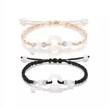 【转好运】 万娜 平安扣 平安喜乐编织小众新中式国风本命年气质轻奢复古百搭学生手饰 合金 手绳 男女同款情侣款