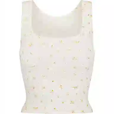 SKIMS Cotton Rib Tank Marigold Rosebud Print