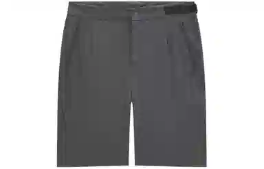 探路者 纯色中腰弹力舒适休闲短裤 男款