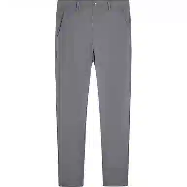 才子 纯色微弹中腰拉链修身直筒休闲裤 男款